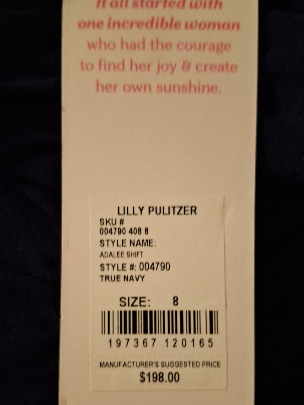 Lilly Pulitzer Adalee Ruffle Beaded Shift In True Navy - Picture 2 of 10